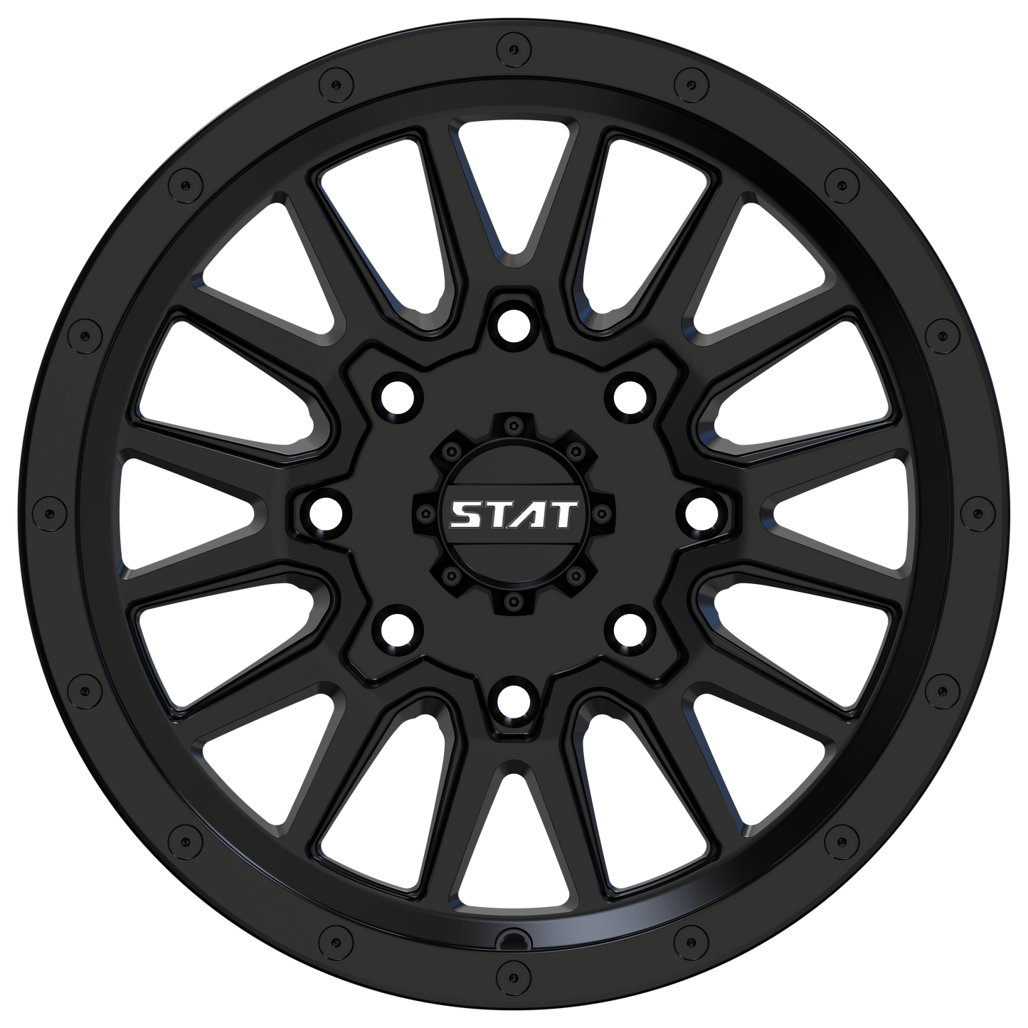 STAT-01 Satin Black 15x7