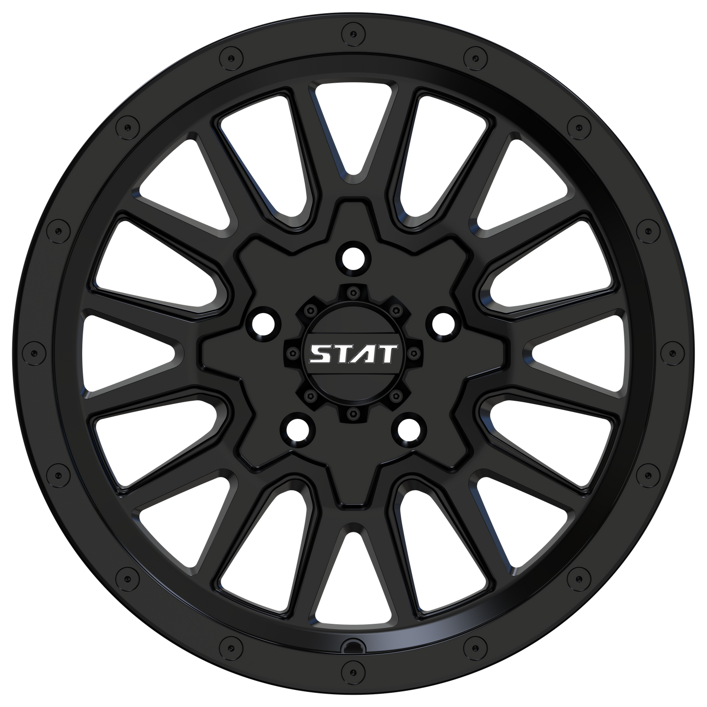 STAT-01 Satin Black 15x7